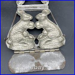 ANTIQUE Double Rabbit Chocolate Mold J. C. Weycandt #24 Germany