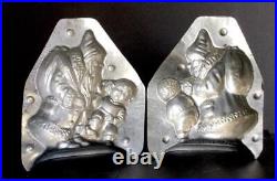 ANTIQUE HERIS 180 9.5 SANTA with Naughty boy pulling ear CHOCOLATE MOLD