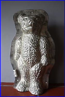 Antique Metal Chocolate Mold 11 Tall Anton Reiche Standing Teddy Bear 1937