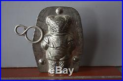 Antique Metal Chocolate Mold Anton Reiche Bear Playing Accordion 1933