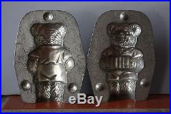 Antique Metal Chocolate Mold Anton Reiche Bear Playing Accordion 1933