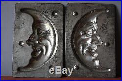 Antique Metal Chocolate Mold Anton Reiche Smiling Moon