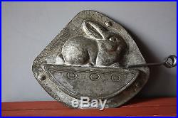 Antique Metal Chocolate Mold Anton Reiche Standing Rocking Bunny 1931