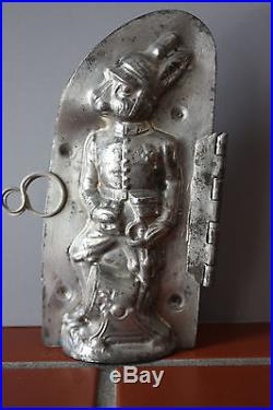 Antique Metal Chocolate Mold Military Rabbit