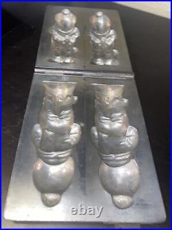 ANTIQUE RARE TWO LITTLE BOYS Dressed for the Snow CHOCOLATE MOLD #13