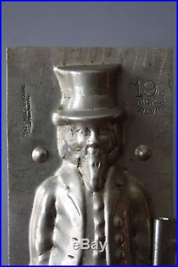 Antique Two Part Metal Chocolate Mold Extremely Rare Uncle Sam