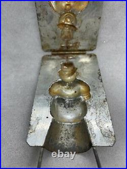 ANTIQUE VINTAGE CHRISTMAS Snowman CHOCOLATE MOLD. Ice Cream Candy