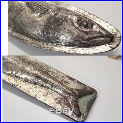 ANTIQUE VINTAGE FRENCH CHOCOLATE MOLD Long fish 14.25 inches