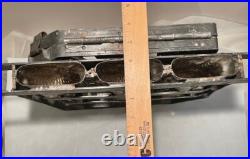 ANTIQUE VINTAGE HINGED 3 BUNNY RABBITS EASTER CHOCOLATE MOLD METAL 6 3/4 Tall
