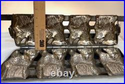 ANTIQUE VINTAGE HINGED 4 LAMBS EASTER CHOCOLATE MOLD METAL 3 3/4 Tall ANTIQUE VINTAGE HINGED 4 LAMBS EASTER CHOCOLATE MOLD METAL 3 3/4 Tall