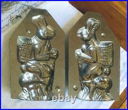 ANTIQUE VTG BUNNY RABBIT CHOCOLATE MOLD From France #3221