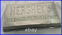 Antique 100+ Yr Old Hershey's 5lb Chocolate Mold Pan The Chocolate That is Pure