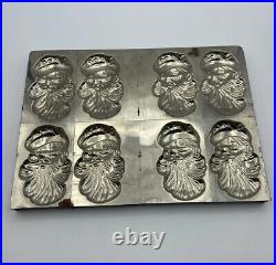 Antique 12 X 9 American Chocolate Mould Co New York Santa Claus Candy Mold Tray
