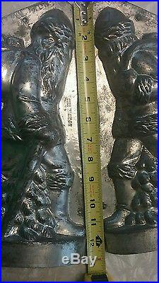 Antique 13 inch tin chocolate santa mold made in Germany l think by Anton reiche