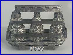 Antique 1930s Pewter (3) Christmas Tree Chocolate Candy Mold