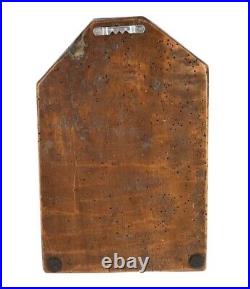 Antique 19c French Cookie Board Mold Wooden With Swag Bow 19th Century