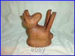 Antique 19th. C Glazed Redware Pottery Food-Candy Rabbit Figure Mold #6