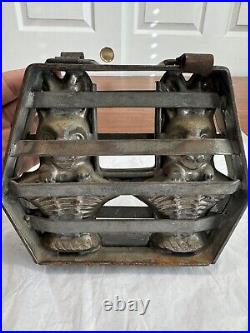 Antique 2- Bunny Rabbit in basket, Chocolate Candy Mold