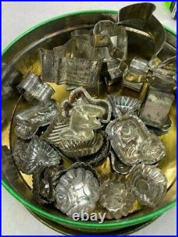 Antique 29 pc Mould Chocolate. Cookie, Candy Mold tin french vintage