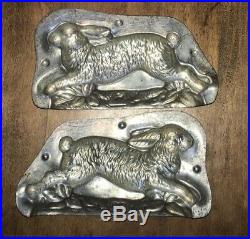 Antique 2X signed Anton Reiche Chocolate mold Weygandt Co Germany Dresden EASTER