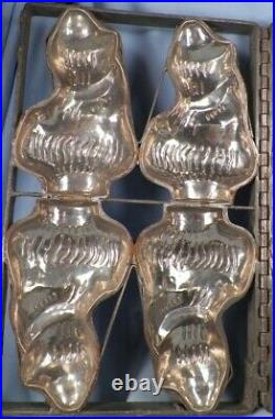 Antique 4 Ducks Playing Bass Fiddles Candy Mold Ice Cream String Chocolate As Is