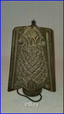 Antique 4 Part Tin Pineapple Chocolate Mold mkd 1307 3/4L standing 8-1/2 high