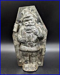 Antique 7.5 Inch Metal Chocolate Candy Christmas Santa Mold