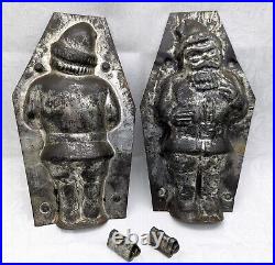 Antique 7.5 Inch Metal Chocolate Candy Christmas Santa Mold