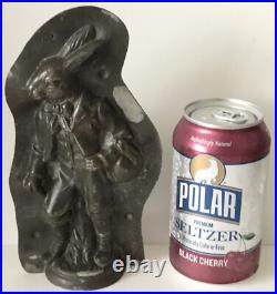 Antique Anton Reiche 1/2 Dapper Dressed Easter Bunny Rabbit Chocolate Half Mold