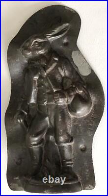 Antique Anton Reiche 1/2 Dapper Dressed Easter Bunny Rabbit Chocolate Half Mold