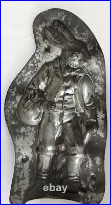 Antique Anton Reiche 1/2 Dapper Dressed Easter Bunny Rabbit Chocolate Half Mold