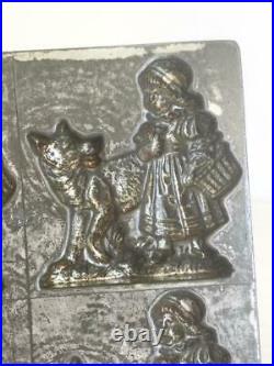 Antique Anton Reiche 4320 Red Riding Hood Wolf Flat Chocolate Mold