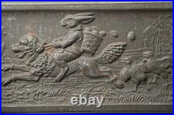 Antique Anton Reiche #6697 Easter Bunny Rabbit on Dog Postcard Chocolate Mold