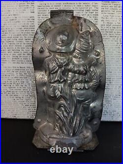 Antique Anton Reiche Chocolate Mold, Hinged, Boy With Girl, 6 1/2 x 3