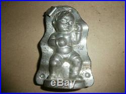 Antique Anton Reiche Dresden Tin Candy Chocolate Mold Baby Boy Boxer