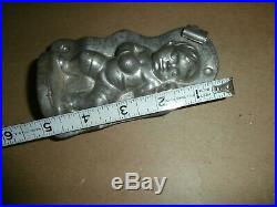 Antique Anton Reiche Dresden Tin Candy Chocolate Mold Baby Boy Boxer