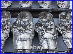 Antique Anton Reiche Hinged Chocolate Mold Girl With Bouquet Of Roses/Flower