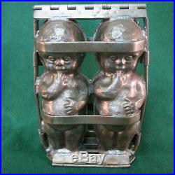 Antique Anton Reiche Hinged Chocolate Mold Mould Baby Dolls Marked TC Weygandt