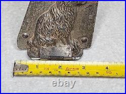 Antique Anton Reiche Metal Chocolate Mold 6245 Rabbit Sitting On Mound 1931