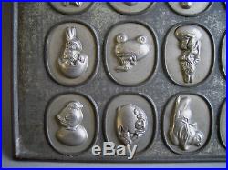 Antique Anton Reiche flat Easter chocolate mold mould with 23 different forms