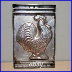 Antique Bodderas Erndtebruck Germany Mold #4252 ROOSTER Chocolate MOLD 14 X 9.5