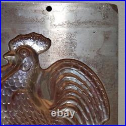 Antique Bodderas Erndtebruck Germany Mold #4252 ROOSTER Chocolate MOLD 14 X 9.5