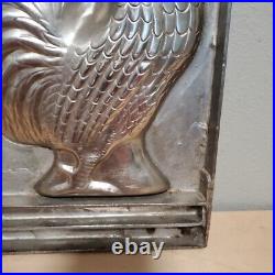 Antique Bodderas Erndtebruck Germany Mold #4252 ROOSTER Chocolate MOLD 14 X 9.5