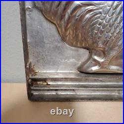 Antique Bodderas Erndtebruck Germany Mold #4252 ROOSTER Chocolate MOLD 14 X 9.5