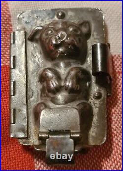 Antique Bonzo Dog Character CAST ALUMINUM Chocolate Monkey 3.25 Mold Set