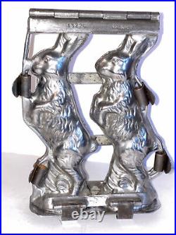 Antique Bunnies Chocolate Mold. Early Mold By German Kutzscher. Beautiful Shape