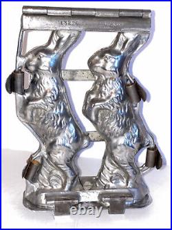 Antique Bunnies Chocolate Mold. Early Mold By German Kutzscher. Beautiful Shape