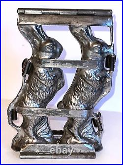 Antique Bunnies Chocolate Mold. Early Mold By German Kutzscher. Beautiful Shape