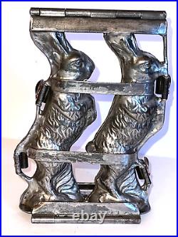 Antique Bunnies Chocolate Mold. Early Mold By German Kutzscher. Beautiful Shape