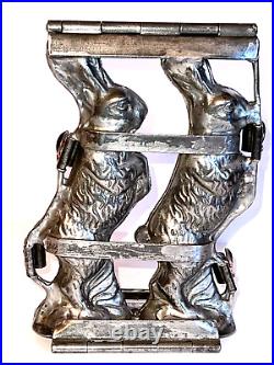 Antique Bunnies Chocolate Mold. Early Mold By German Kutzscher. Beautiful Shape